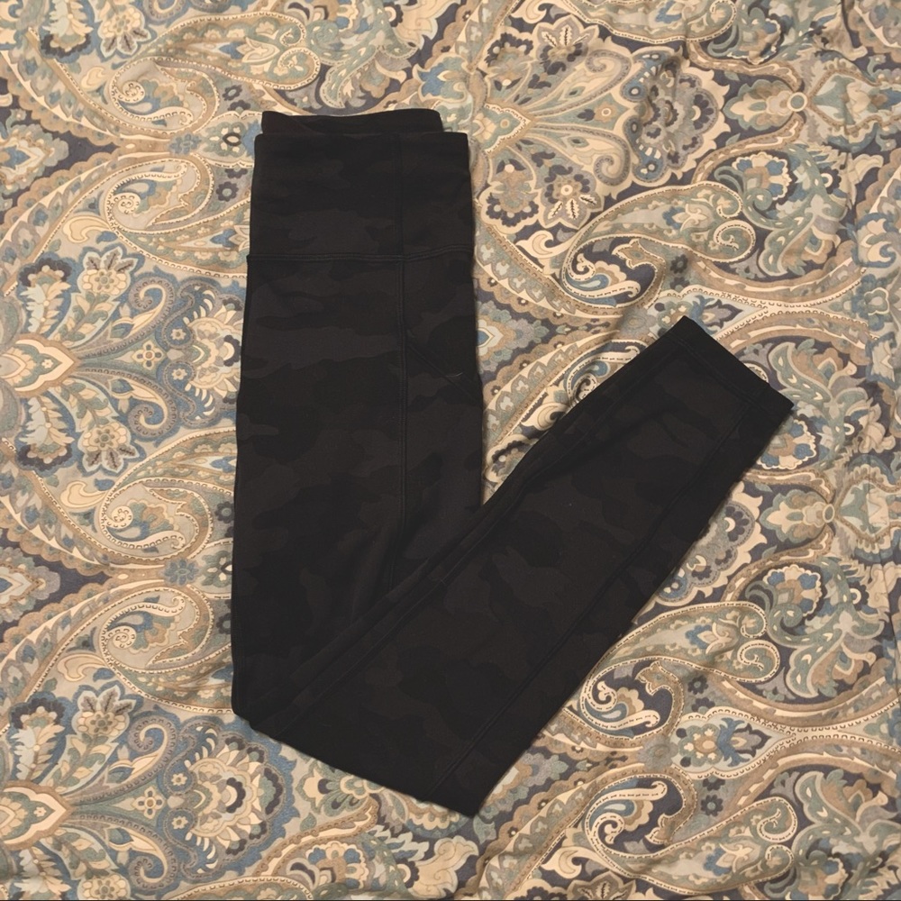 lululemon athletica Black Camo Leggings